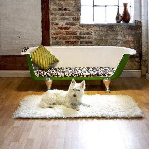 canape-baignoire-chien-tapis